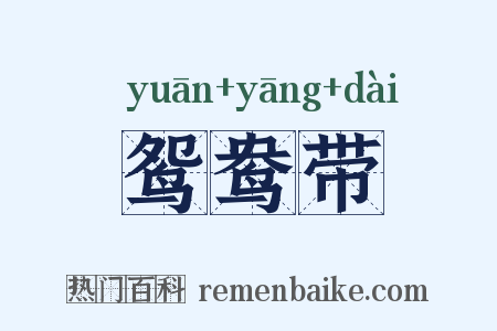 鸳鸯带是什么意思的图片